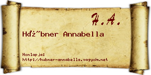 Hübner Annabella névjegykártya